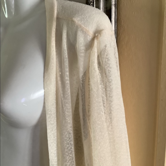 Forgotten Grace sheer jacket or open coverup lightweight crocheted look - Picture 12 of 16